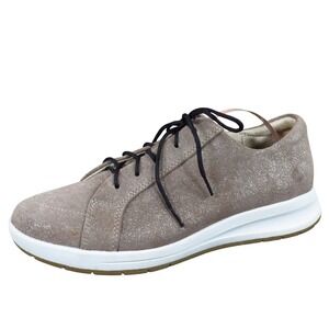 Revere Athens Women Casual Sneaker Size 8 Wide Everyday Walking Taupe Leather